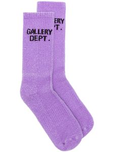 GALLERY DEPT. chaussettes à logo Clean en maille intarsia - Violet