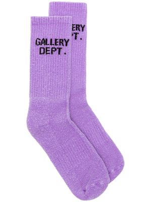 GALLERY DEPT. chaussettes à logo Clean en maille intarsia - Violet