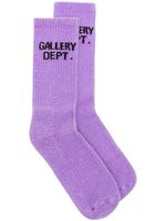 GALLERY DEPT. chaussettes à logo Clean en maille intarsia - Violet