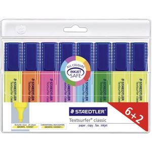 Staedtler Textmarker Textsurfer® classic 364 A WP8 Geel, Rood, Pink, Blauw, Turquoise, Oranje, Groen, Violet 1 mm, 5 mm 8 stuk(s)