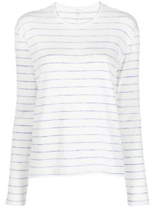 rag & bone t-shirt rayé à manches longues - Blanc