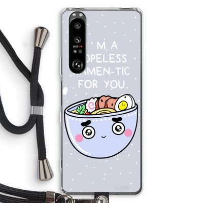 I'm A Hopeless Ramen-Tic For You: Sony Xperia 1 III Transparant Hoesje met koord