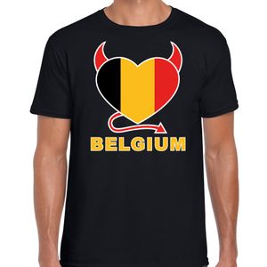 Zwart fan shirt / kleding Belgium hart EK/ WK voor heren 2XL  -