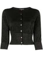 N.Peal cardigan en maille pailletée - Noir