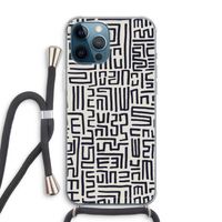 Moroccan Print: iPhone 12 Pro Max Transparant Hoesje met koord