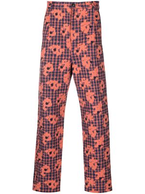 Henrik Vibskov pantalon slim à fleurs - Orange