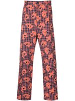 Henrik Vibskov pantalon slim à fleurs - Orange