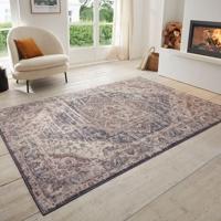 Vloerkleed Vintage Sand - Blauw maat: 235x160cm - materiaal: Polypropyleen - Dekbed-Discounter.nl