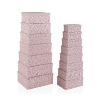 Set decoratieve dozen Versa Amore Rood Karton Hartjes (15 Onderdelen)