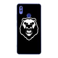 Angry Bear (black): Honor Note 10 Transparant Hoesje