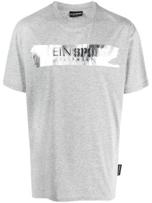 Plein Sport t-shirt à logo embossé - Gris