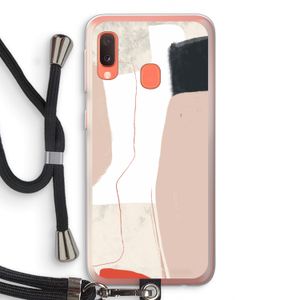 Lava: Samsung Galaxy A20e Transparant Hoesje met koord