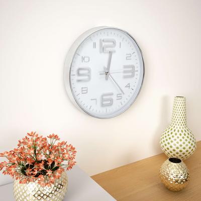 VidaXL Wandklok 30 cm zilverkleurig