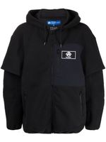 Anrealage hoodie zippé à patch logo - Noir