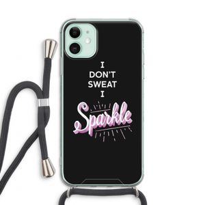 Sparkle quote: iPhone 11 Transparant Hoesje met koord