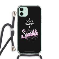 Sparkle quote: iPhone 11 Transparant Hoesje met koord