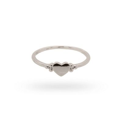 24Kae 12412S Ring Loua Heart zilver Maat 56
