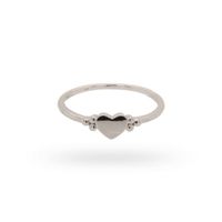 24Kae 12412S Ring Loua Heart zilver Maat 56