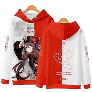 Genshin-impact Cartoon Manga Back To School Anime 3D Grafisch Kangoeroe zak Voor Voor Stel Voor heren Dames Volwassenen Maskerade Back To School 3D afdrukken Casual / Dagelijks Lightinthebox