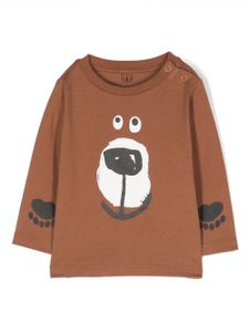 Stella McCartney Kids sweat en coton à imprimé graphique - Marron