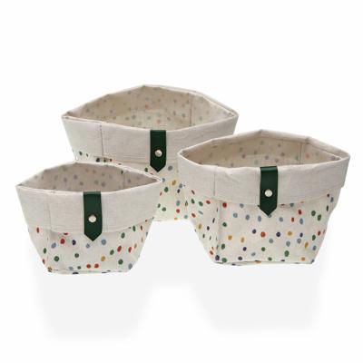 Mandenset Versa Dotty Textiel 14 x 14 x 14 cm