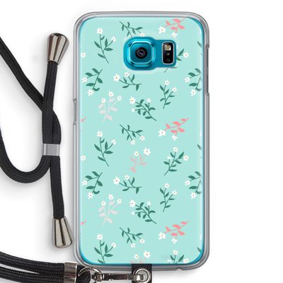 Small white flowers: Samsung Galaxy S6 Transparant Hoesje met koord