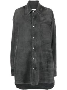 MM6 Maison Margiela chemise en jean à effet froissé - Noir