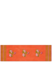 Lisa Corti chemin de table rectangulaire Tea Flower - Orange