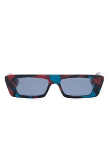 Gucci Eyewear lunettes de soleil à effet écailles de tortue - Bleu