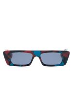 Gucci Eyewear lunettes de soleil à effet écailles de tortue - Bleu