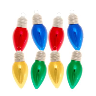 Bellatio Decorations Kerstballen - 4x - glazen - gekleurd - 9 cm Bellatio Decorations Kerstballen - 4x - glazen - gekleurd - 9 cm