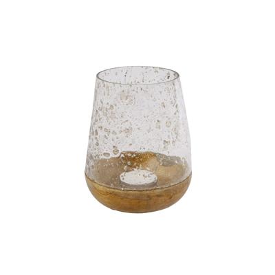 Sfeerlicht druppel glas/hout steenslag