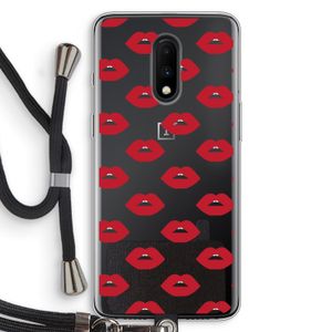 Lips: OnePlus 7 Transparant Hoesje met koord