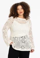 Yoek Top crochet LOUNGE | Beige | Maat 38/40
