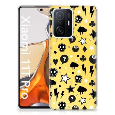 Silicone Back Case Xiaomi 11T | 11T Pro Punk Geel Silicone Back Case Xiaomi 11T | 11T Pro Punk Geel
