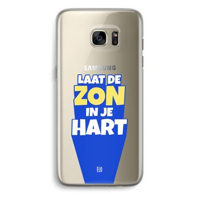 Laat de zon in je hart: Samsung Galaxy S7 Edge Transparant Hoesje