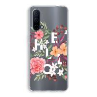 Hello in flowers: OnePlus Nord CE 5G Transparant Hoesje - thumbnail