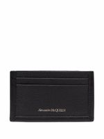 Alexander McQueen porte-cartes en cuir grainé - Noir