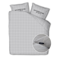Dekbedovertrek McGregor Katoen Flanel Gray Grid Ruiten 200x200 Cm Verwarmend McGregor - Dekbed-Discounter.nl