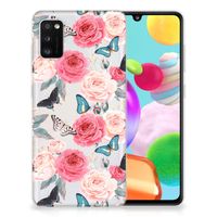 Samsung Galaxy A41 TPU Case Butterfly Roses - thumbnail