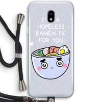 I'm A Hopeless Ramen-Tic For You: Samsung Galaxy J3 (2017) Transparant Hoesje met koord