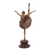 A BRONZE SCULPTURE OF A BALLET DANCER A BRONZE SCULPTURE OF A BALLET DANCER