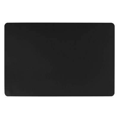 Secret de Gourmet tafel placemat PU-leer/leer look - zwart - 45 x 30 cm - Tafel onderleggers