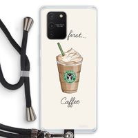 But first coffee: Samsung Galaxy S10 Lite Transparant Hoesje met koord