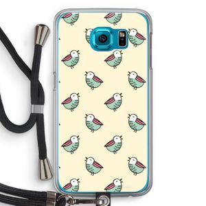 Vogeltjes: Samsung Galaxy S6 Transparant Hoesje met koord