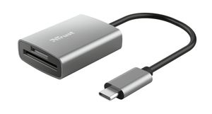 Trust 24136 geheugenkaartlezer USB 3.2 Gen 1 (3.1 Gen 1) Type-C Aluminium