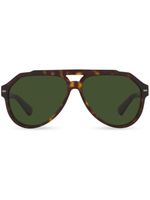 Dolce & Gabbana Eyewear lunettes de soleil Lusso Sartoriale - Marron