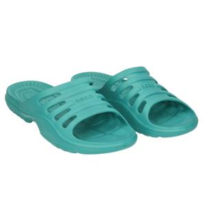 Beco Bad/sauna slippers met voetbed - aqua blauw - volwassenen - Badslippers antislip