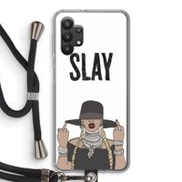 Slay All Day: Samsung Galaxy A32 5G Transparant Hoesje met koord