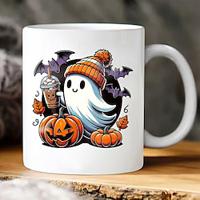 Halloween cadeau mok schattige spook griezelige koffiemok keramische koffiekopje 330ml (11oz) witte koffiekopje voor vrienden Lightinthebox - thumbnail